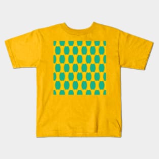 Green and Gold Pattern Kids T-Shirt